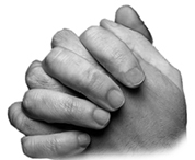 Hands Clasped in Prayer