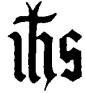 IHS: the first three letters of the name JESUS in Greek