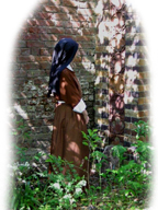 A Consecrated and Cloistered Nun in a Monastery Garden