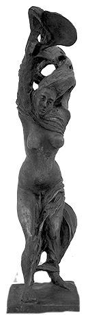 Obscene naked female figure