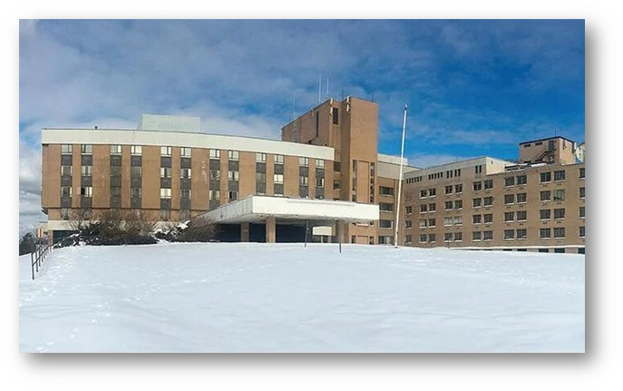New England Memorial Hospital at 5 Woodland Road in Stoneham, Massachusett