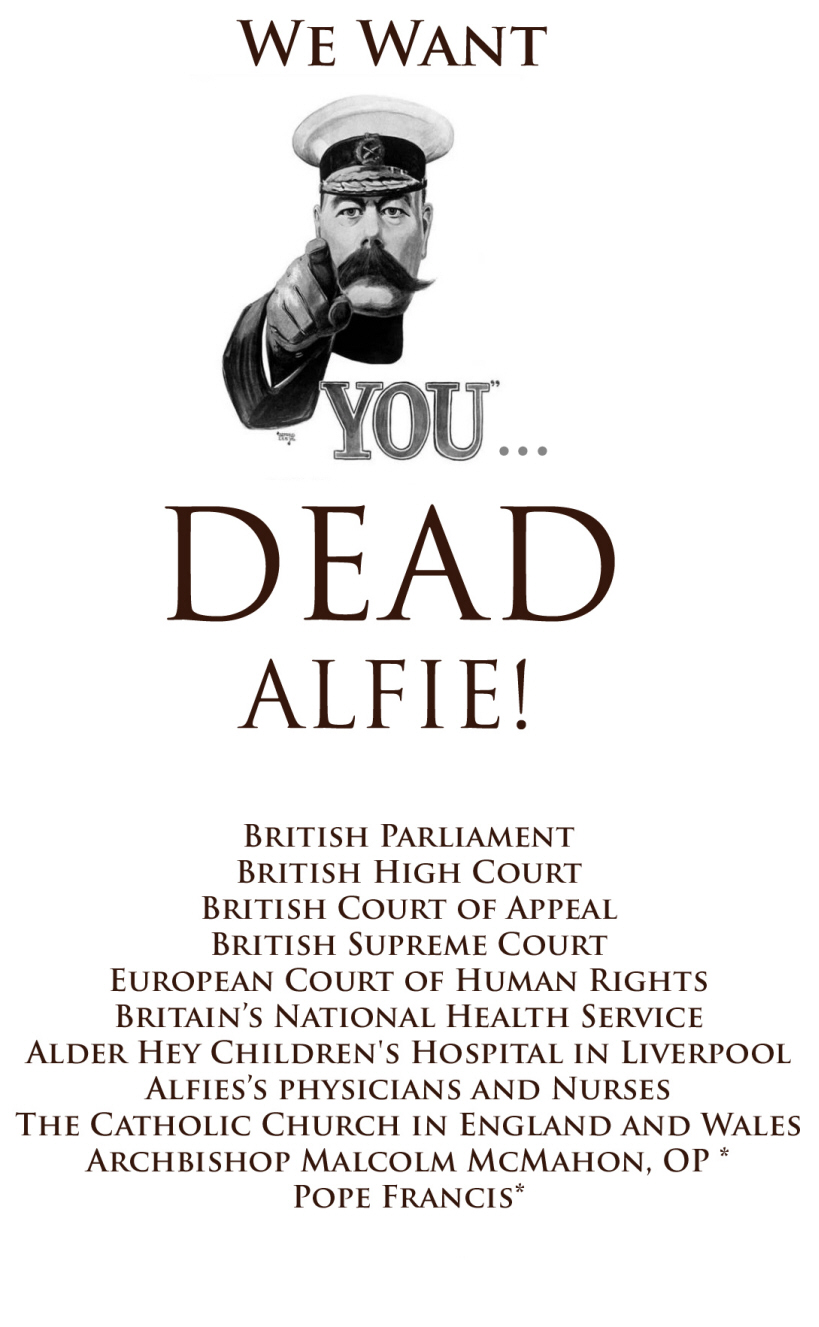 We want you dead, Alfie!